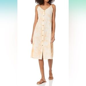 ROXY Wild Ties sleeveless button midi Dress size‎ XL